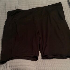 Maurices Black Stretch Bike Shorts with Side Pockets